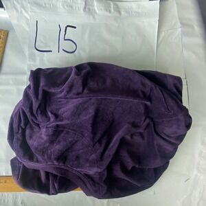 Velour Hoodie Purple Casual Lounge Wear Size Medium